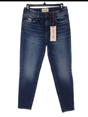 Driftwood Gizelle Womens Size 26 Cotton Blend Blue Solid Skinny Jeans NWT
